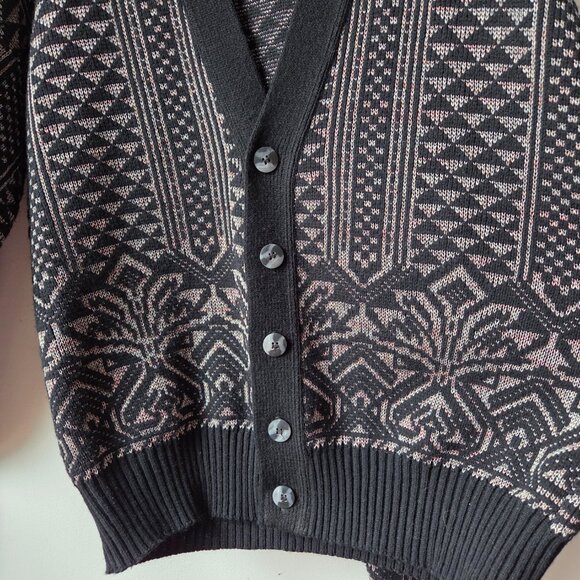 EUC VINTAGE LONDON FOG DEEP V NECK BUTTONED OVERSIZED CARDIGAN SWEATER SIZE XLT - Picture 8 of 16